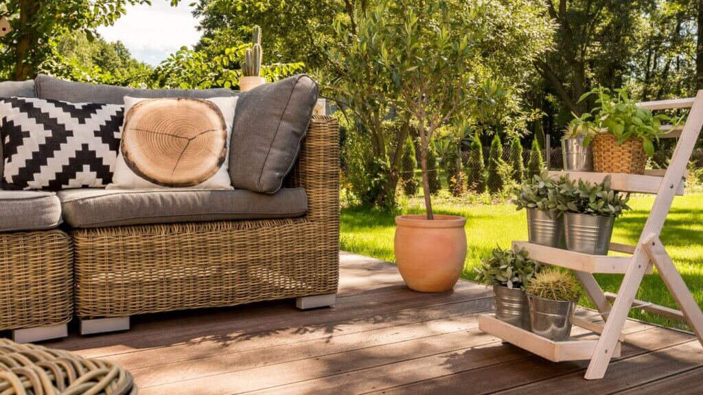 terrasse en bois jardin